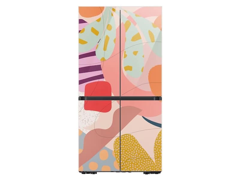 23 Cu Ft Smart Counter Depth Bespoke 4 Door Flex Refrigerator Featuring A Limited Edition Design By Alex Proba