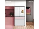 Bespoke 4-Door French Door Refrigerator (29 cu. ft.) – with Top Left and Family Hub Panel view 1