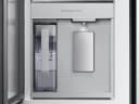 Bespoke 4-Door French Door Refrigerator (29 cu. ft.) with Customizable Door Panel Colors and Beverage Center™ in Charcoal Glass Top Panels with White Glass Middle and Bottom Panel view 5