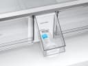 Bespoke 4-Door French Door Refrigerator (29 cu. ft.) with Customizable Door Panel Colors and Beverage Center™ in White Glass Top Panels with Navy Steel Middle and Bottom Panel view 7