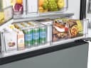 Bespoke 3-Door French Door Refrigerator (24 cu. ft.) – with Family Hub™ Panel in Charcoal Glass – (with Customizable Door Panel Colors) in Charcoal Glass view 5