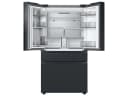 Bespoke 4-Door French Door Refrigerator (29 cu. ft.)–with Family Hub™ Panel in Charcoal Glass – (with Customizable Door Panel Colors) in Charcoal Glass Top, White Glass Middle and Bottom Panels view 4