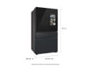 Bespoke 4-Door French Door Refrigerator (29 cu. ft.)–with Family Hub™ Panel in Charcoal Glass – (with Customizable Door Panel Colors) in Charcoal Glass Top, White Glass Middle and Bottom Panels view 11