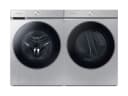 Bespoke Ultra Capacity AI Front Load Washer and Electric Dryer in Silver Steel view 1