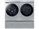Bespoke Ultra Capacity AI Front Load Washer and Gas Dryer in Silver Steel view 3