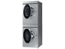 Bespoke Ultra Capacity AI Front Load Washer and Gas Dryer in Silver Steel view 5