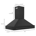 48"Black Stainless Steel Range Hood with Black Stainless Steel Handle view 9