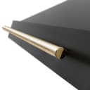 36"Black Stainless Steel Range Hood with Polished Polished Gold Handle view 5