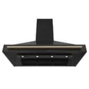 48 in. Range Hood Black in Stainless Steel with Champagne Bronze Handle view 3