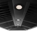 48"Black Stainless Steel Range Hood with Polished Polished Gold Handle view 8