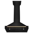 ZLINE Autograph Edition 30 in. Black Stainless Steel Wall Mount Range Hood With Champagne Bronze Handle (BSKB4Z-30-CB) view 4
