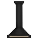 ZLINE Autograph Edition 30 in. Black Stainless Steel Wall Mount Range Hood With Polished Gold Handle (BSKB4Z-30-G) view 2