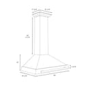 Autograph Edition 36 in. Black Stainless Steel Wall Mount Range Hood With Champagne Bronze Handle view 5