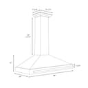 Autograph Edition 48 in. Black Stainless Steel Wall Mount Range Hood With Champagne Bronze Handle view 6