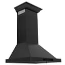 24 In. Convertible Vent Wall Mount Range Hood In Black Stainless Steel With Crown Molding view 1