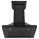 24 In. Convertible Vent Wall Mount Range Hood In Black Stainless Steel With Crown Molding view 3