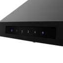 42"Convertible Vent Wall Mount Range Hood in Black Stainless Steel with Crown Molding view 6