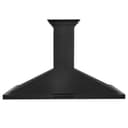 48"Convertible Vent Wall Mount Range Hood in Black Stainless Steel with Crown Molding view 4