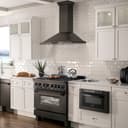 36 In. Crownsound™ Ducted Vent Wall Mount Range Hood In Black Stainless Steel With Built-in Bluetooth Speakers view 2