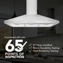 36-Inch Convertible Wall-Mount Pyramidal Chimney Range Hood, 450 Max CFM view 4