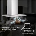 30-Inch Convertible Wall-Mount T-Style Chimney Range Hood, 450 Max CFM view 3