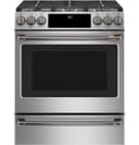 CAFÉ™ 30" Smart Slide-In, Front-Control, Dual-Fuel Range with Warming Drawer view 5