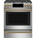 CAFÉ™ 30" Smart Slide-In, Front-Control, Dual-Fuel Range with Warming Drawer view 3
