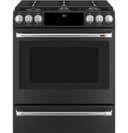 30" Smart Slide-In, Front-Control, Dual-Fuel Range with Warming Drawer view 1