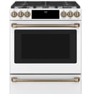 30" Smart Slide-In, Front-Control, Dual-Fuel Range with Warming Drawer view 1