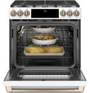 30" Smart Slide-In, Front-Control, Dual-Fuel Range with Warming Drawer view 3