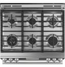 CAFÉ™ 30" Smart Slide-In, Front-Control, Dual-Fuel, Double-Oven Range with Convection in Platinum Glass view 31