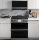CAFÉ™ 30" Smart Slide-In, Front-Control, Dual-Fuel, Double-Oven Range with Convection in Platinum Glass view 23
