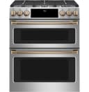 CAFÉ™ 30" Smart Slide-In, Front-Control, Dual-Fuel, Double-Oven Range with Convection view 4