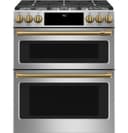 CAFÉ™ 30" Smart Slide-In, Front-Control, Dual-Fuel, Double-Oven Range with Convection view 3