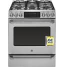 GE Series Slide-In Front Control Dual-Fuel Range with Baking Drawer view 2