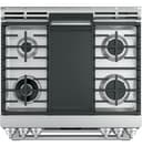 GE Series 30" Slide-In Front Control Dual-Fuel Double Oven with Convection Range view 3