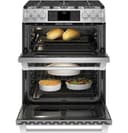 GE Series 30" Slide-In Front Control Dual-Fuel Double Oven with Convection Range view 7