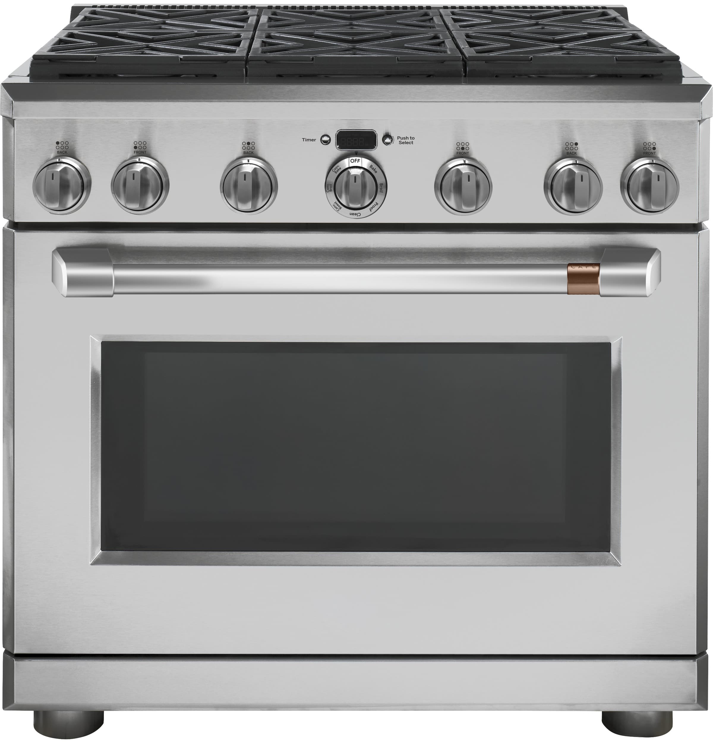 36" Dual-Fuel Commercial-Style Range with 6 Burners (Natural Gas)