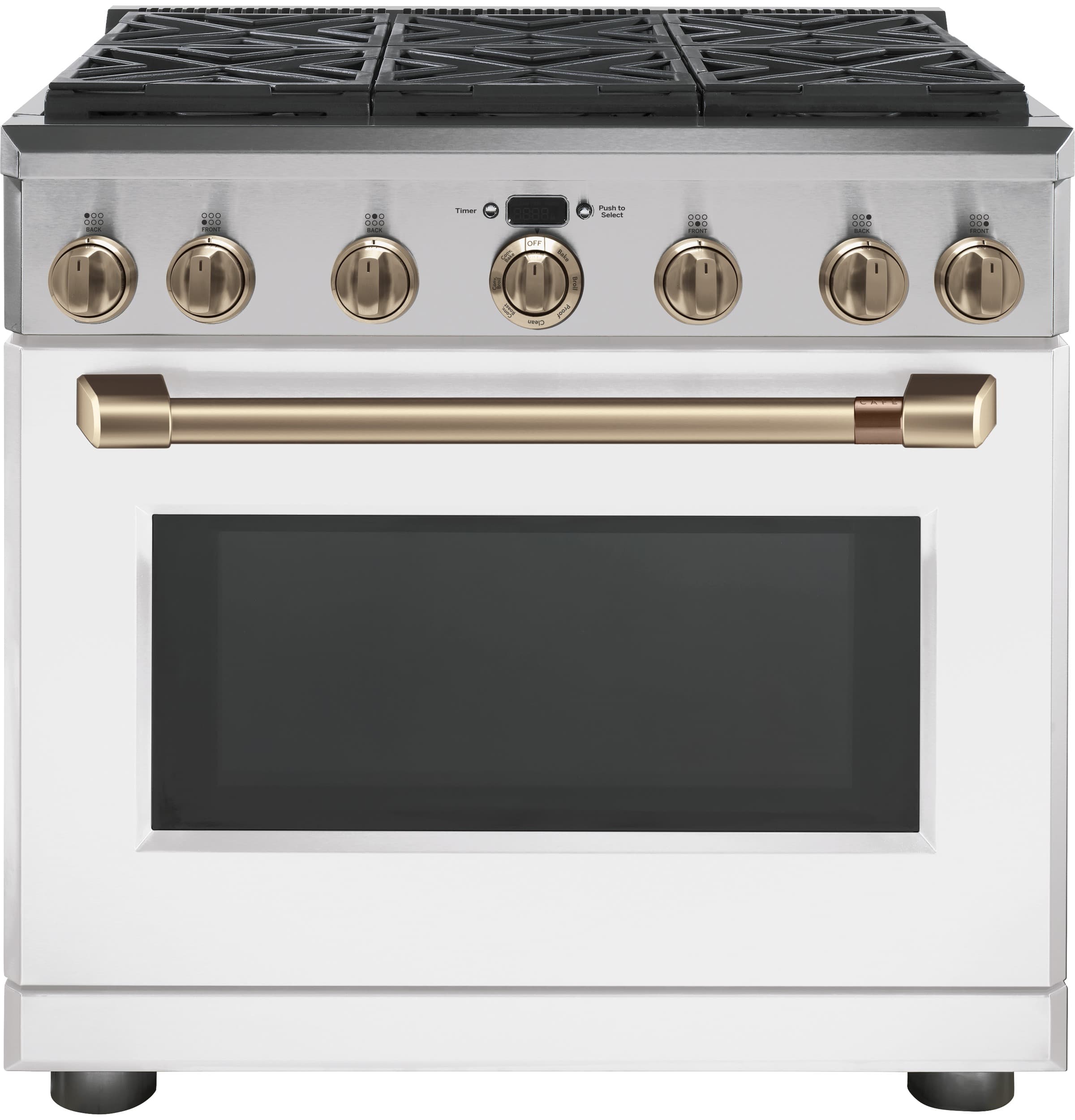 36" Dual-Fuel Commercial-Style Range with 6 Burners (Natural Gas)