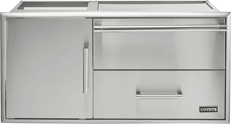 42" Access Door With Storage & Warming Drawer Combo