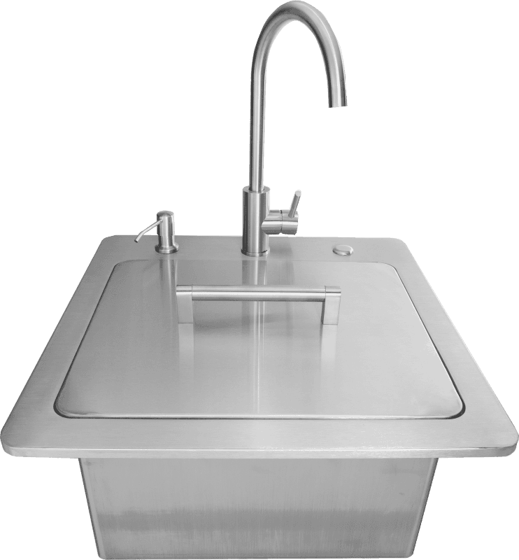 21" Sink W/ Drain, Faucet & Soap Dispenser