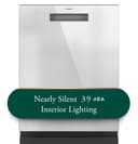 CAFÉ™ CustomFit ENERGY STAR Stainless Interior Smart Dishwasher with Ultra Wash Top Rack and LED Lights, 39 dBA in Platinum Glass view 23