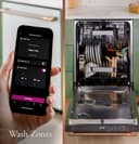 CAFÉ™ CustomFit ENERGY STAR Stainless Interior Smart Dishwasher with Ultra Wash Top Rack and LED Lights, 39 dBA in Platinum Glass view 37