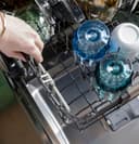 CAFÉ™ CustomFit ENERGY STAR Stainless Interior Smart Dishwasher with Ultra Wash Top Rack and LED Lights, 39 dBA in Platinum Glass view 2
