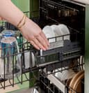 CAFÉ™ CustomFit ENERGY STAR Stainless Interior Smart Dishwasher with Ultra Wash Top Rack and LED Lights, 39 dBA in Platinum Glass view 14