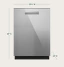 CAFÉ™ CustomFit ENERGY STAR Stainless Interior Smart Dishwasher with Ultra Wash Top Rack and LED Lights, 39 dBA in Platinum Glass view 19