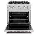 ZLINE 30 in. 4.2 cu. ft. Classic Dual Fuel Range with 4 Burner Gas Cooktop and Electric Convection Oven in Stainless Steel (CDR30) view 6