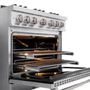 ZLINE 36 in. 5.2 cu. ft. Classic Dual Fuel Range with 6 Burner Gas Cooktop and Electric Convection Oven in Stainless Steel (CDR36) view 8