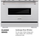 ZLINE 36 in. 5.2 cu. ft. Classic Dual Fuel Range with 6 Burner Gas Cooktop and Electric Convection Oven in Stainless Steel (CDR36) view 14