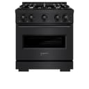 ZLINE 30 in. 4.2 cu. ft. Classic Dual Fuel Range with 4 Burner Gas Cooktop and Electric Convection Oven in Black Stainless Steel (CDRB-30) view 6
